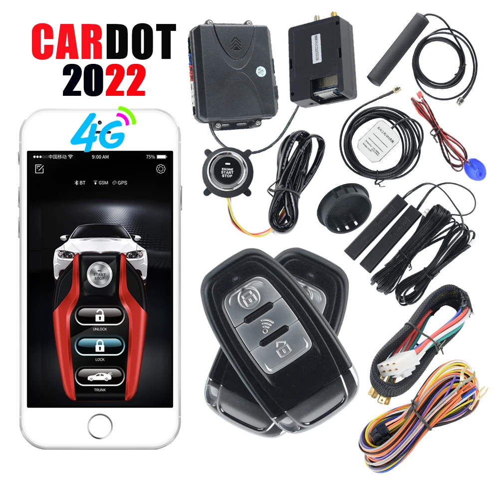Прямая поставка KOL Cardot 12 В односторонний пусковой ключ запуск двигателя умная бесключевая Система доступа Кнопочная Автомобильная