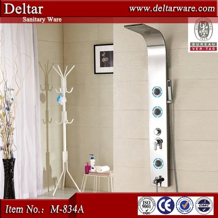 Dubai hotel supplier, led shower panel, gold shower panel for sale