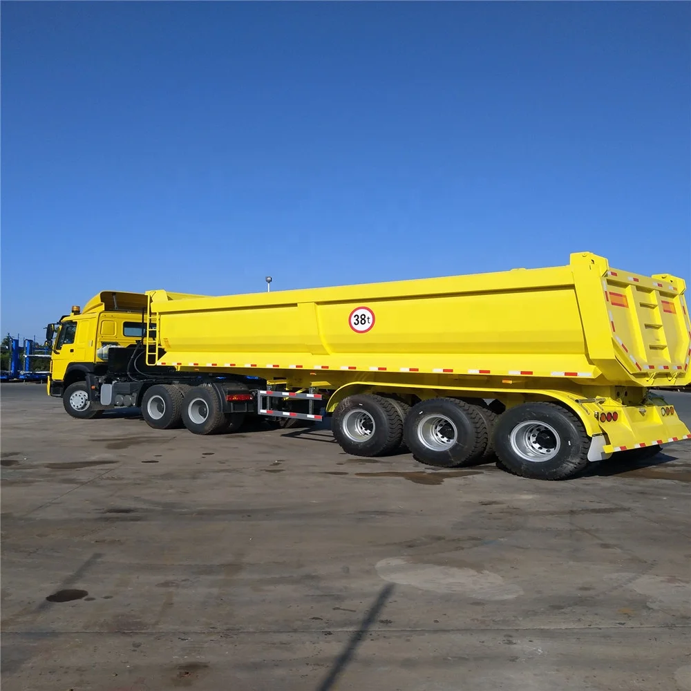 BERKLEY 3 4 Axles Cargo Transport farm dump trailer hydraulic end dump truck trailer rear dump tipper trailer