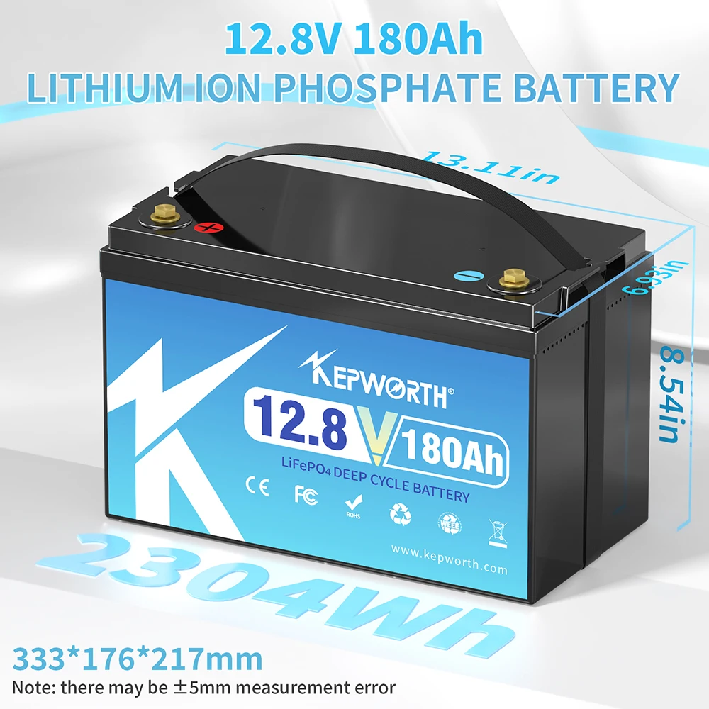 2024 hotsell Kepworth 12V 180Ah LiFePO4 Lithium Iron Phosphate Battery Built-in BMS 4000+times Cycles Power Home Energy Storage