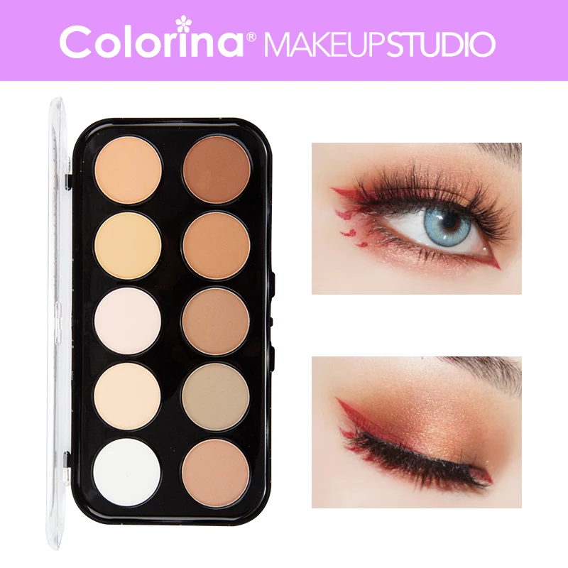 makeup cosmetics multi colored eye shadow supplier vendor high quality pigment cheap 10 colors matte eyeshadow palette