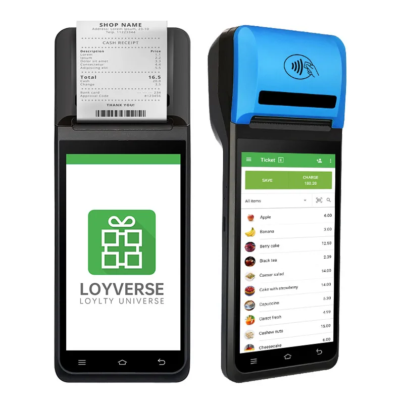 Noryox NB55-s2 5 дюймов Android 12/14 отпечатков пальцев Pos оптовая продажа Smart Mobile 8 Core 4G Портативный Pos-терминал с принтером 58 мм