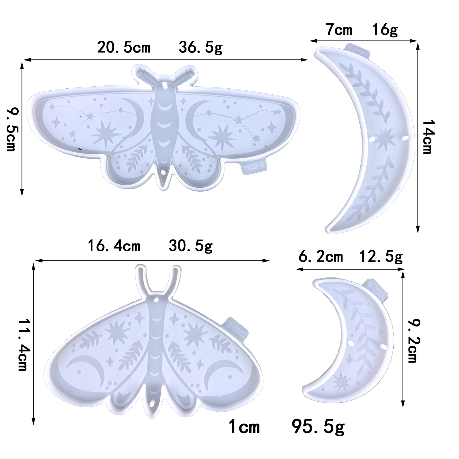 7332 Butterfly insect Moon epoxy resin wall hanging silicone mold DIY bionic butterfly silicone mold