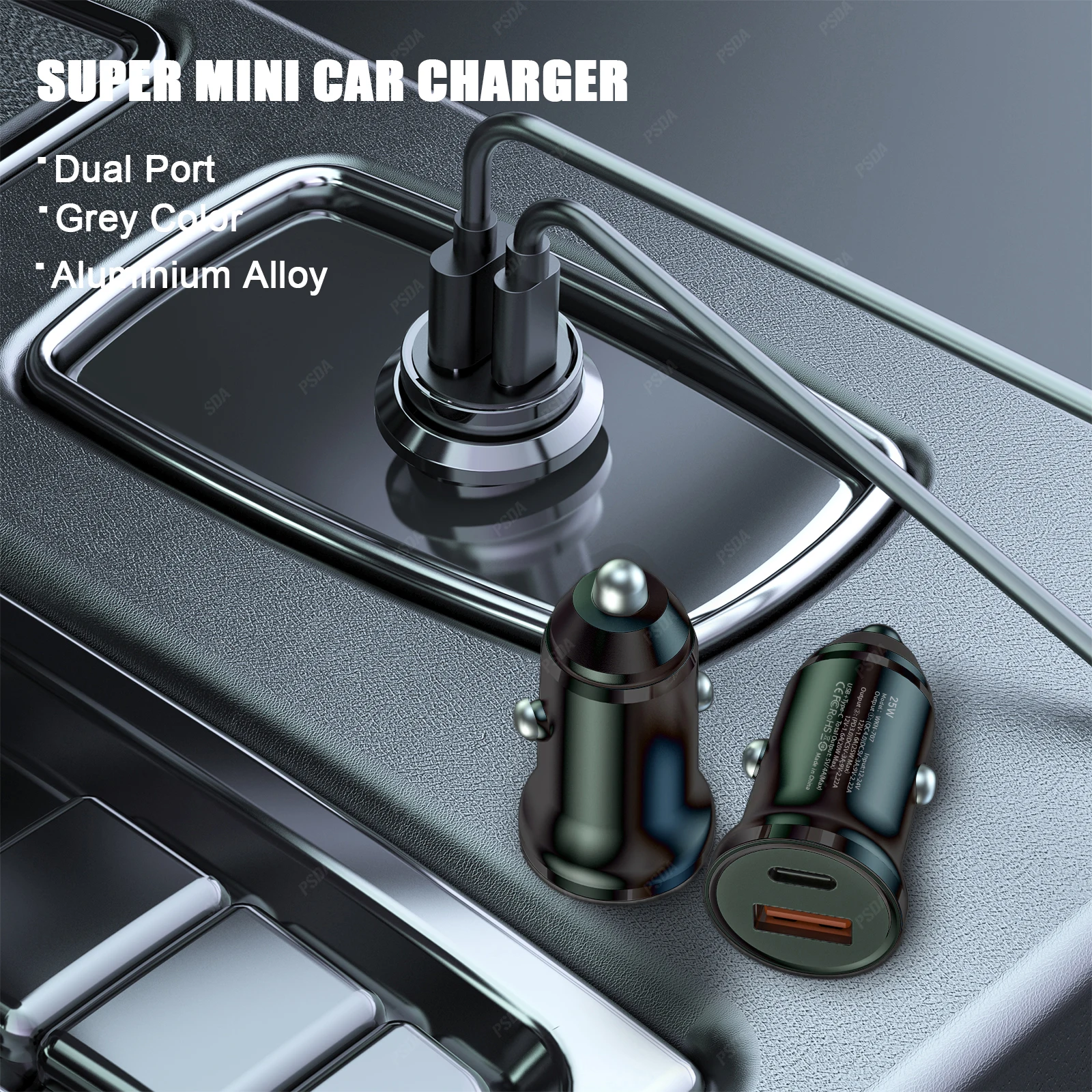 EONLINE 25W USB Car Charger Quick Charge QC 4.0 3.0 FCP SCP AFC USB PD Fast Charging Car Phone Charger For Huawei Xiaomi iPhone