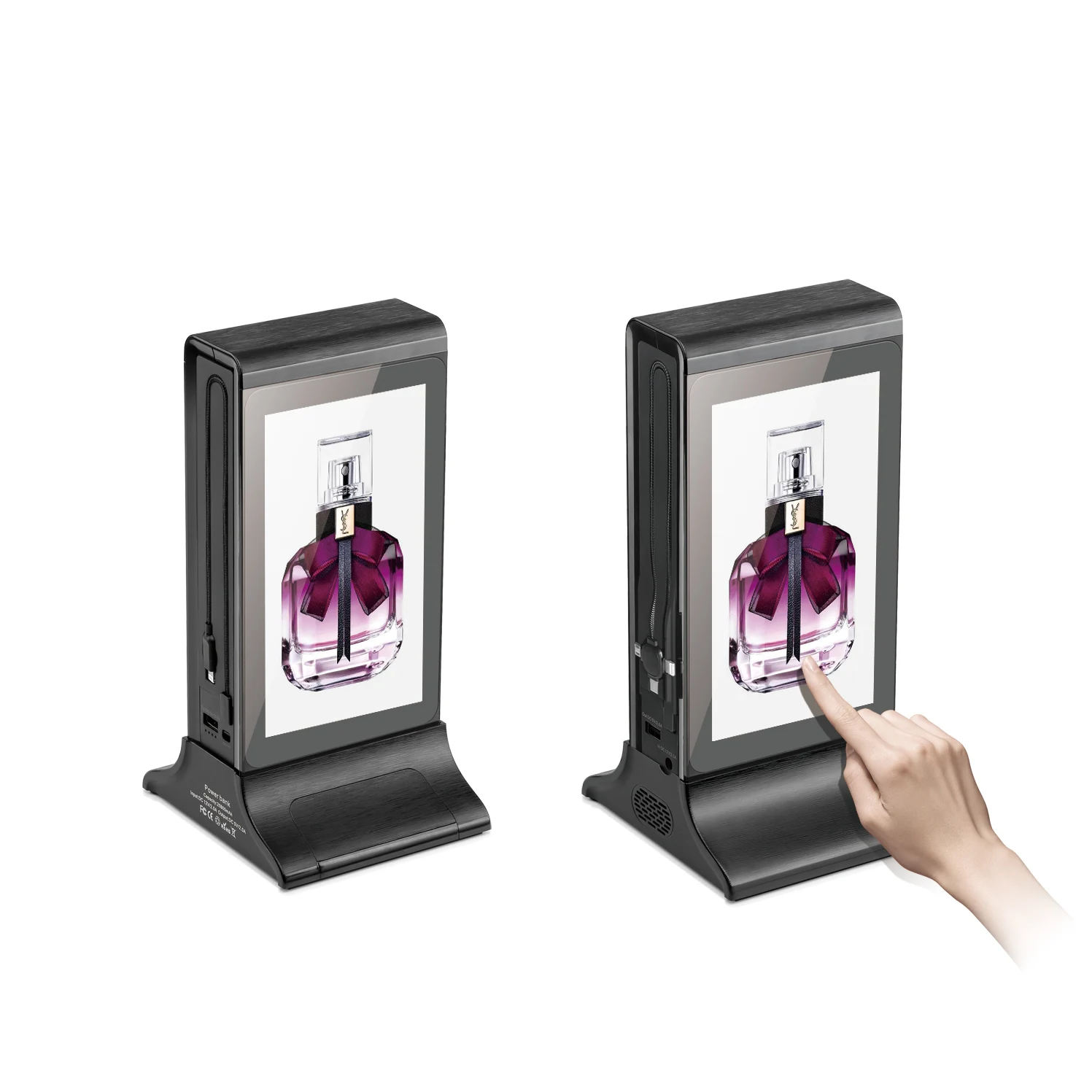 Wireless charger advertising display 7 inch android table top digital advertising display