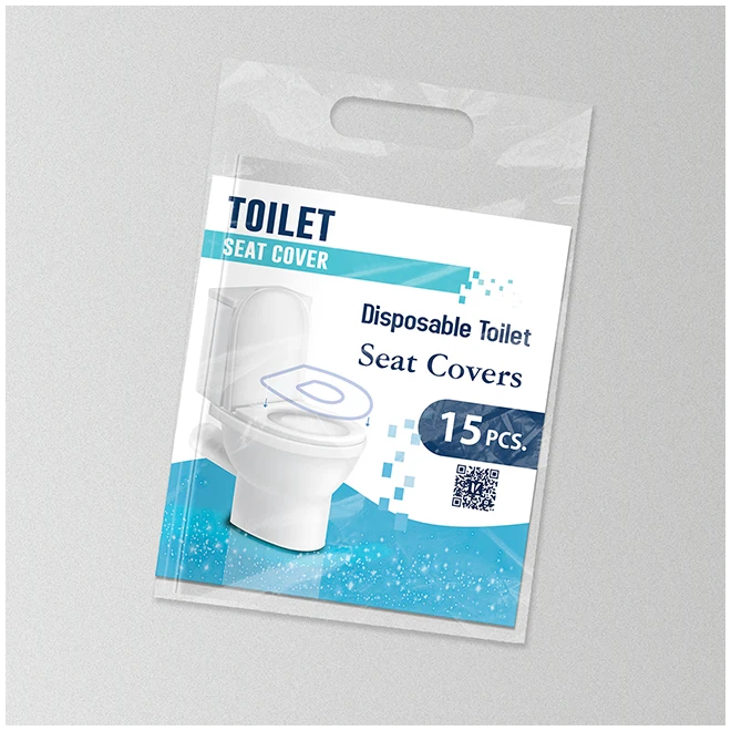 Transparent disposable hygienic plastic toilet seat covers disposable