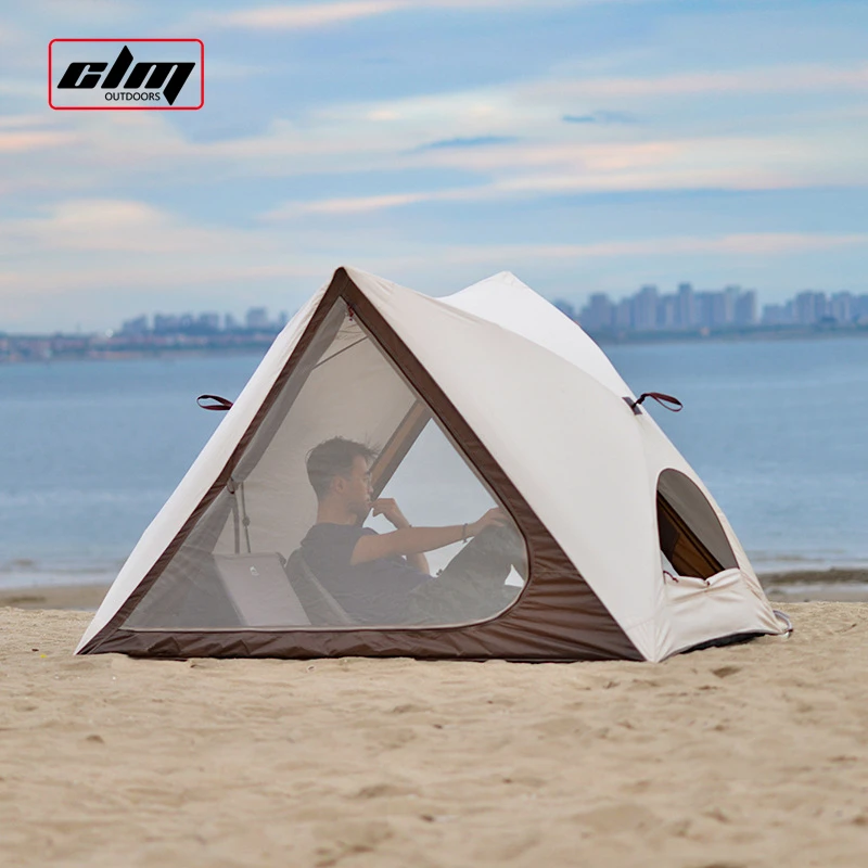 CLM 2023 New Design Ultralight UPF 50+ Sun Shade Shelter Automatic Pop Up Beach Tent For 2-3 Person