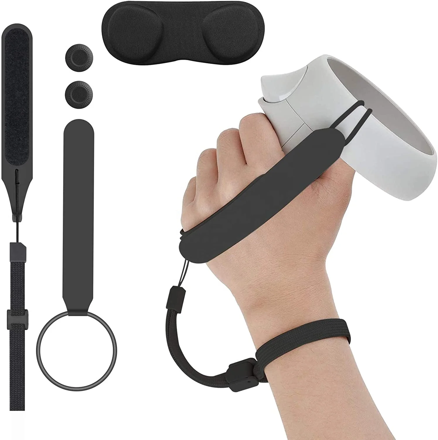 Adjustable Wrist Straps for Oculus Quest 2 | Anti-Drop Hand Grip Accessories for Quest 2 Touch Controller Handle
