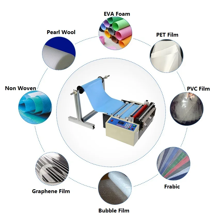 Automatic Roll To Sheet PVC PET Film Nonwoven Cloth Paper Fabric Label Cutting Cutter Plastic Roll Machine cutting machine