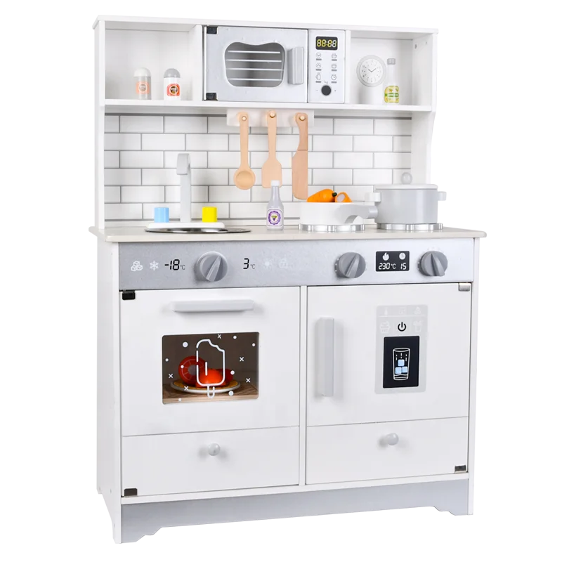 Best Quality Kitchen Set Toys Kids Pretend Play Cooking Learning Wooden Play Kitchen Toys For Kids child