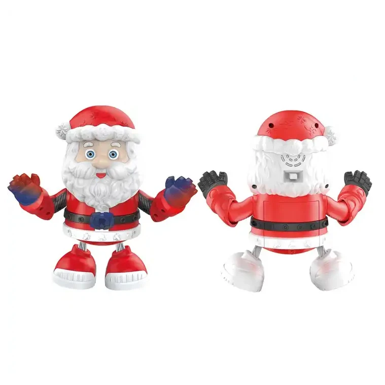 Hot Selling Children Gifts Design Cute Plastic Electric Dancing Musical Christmas Santa Claus Robot