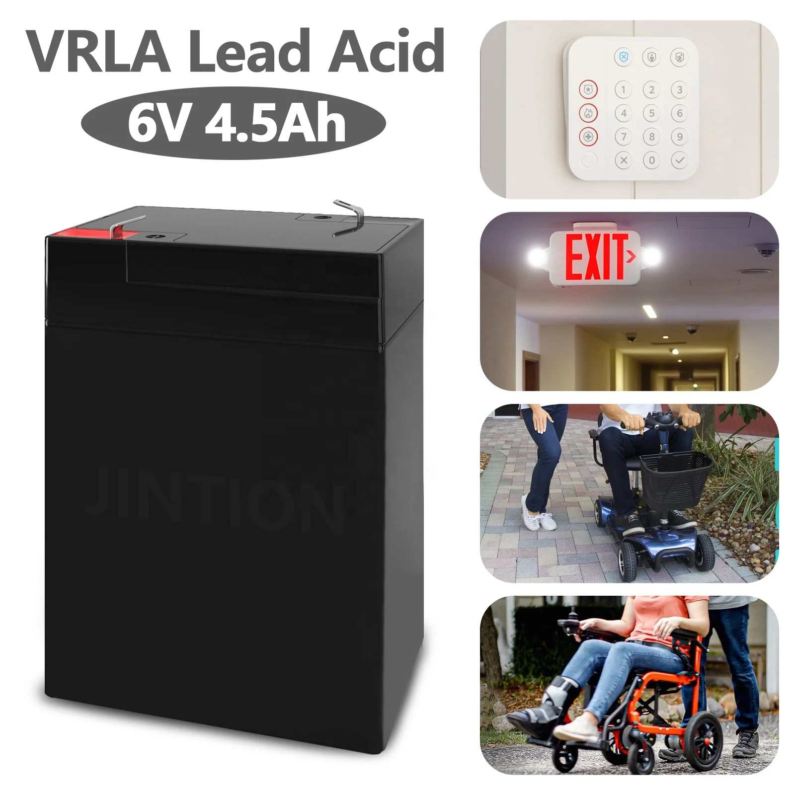 JINTION 6V 4.5AH батарея lifepo4 совместима с дальним LW-3FM4