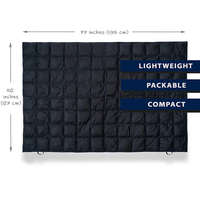 Outdoor multifunctional camping blanket lightweight portable down blanket