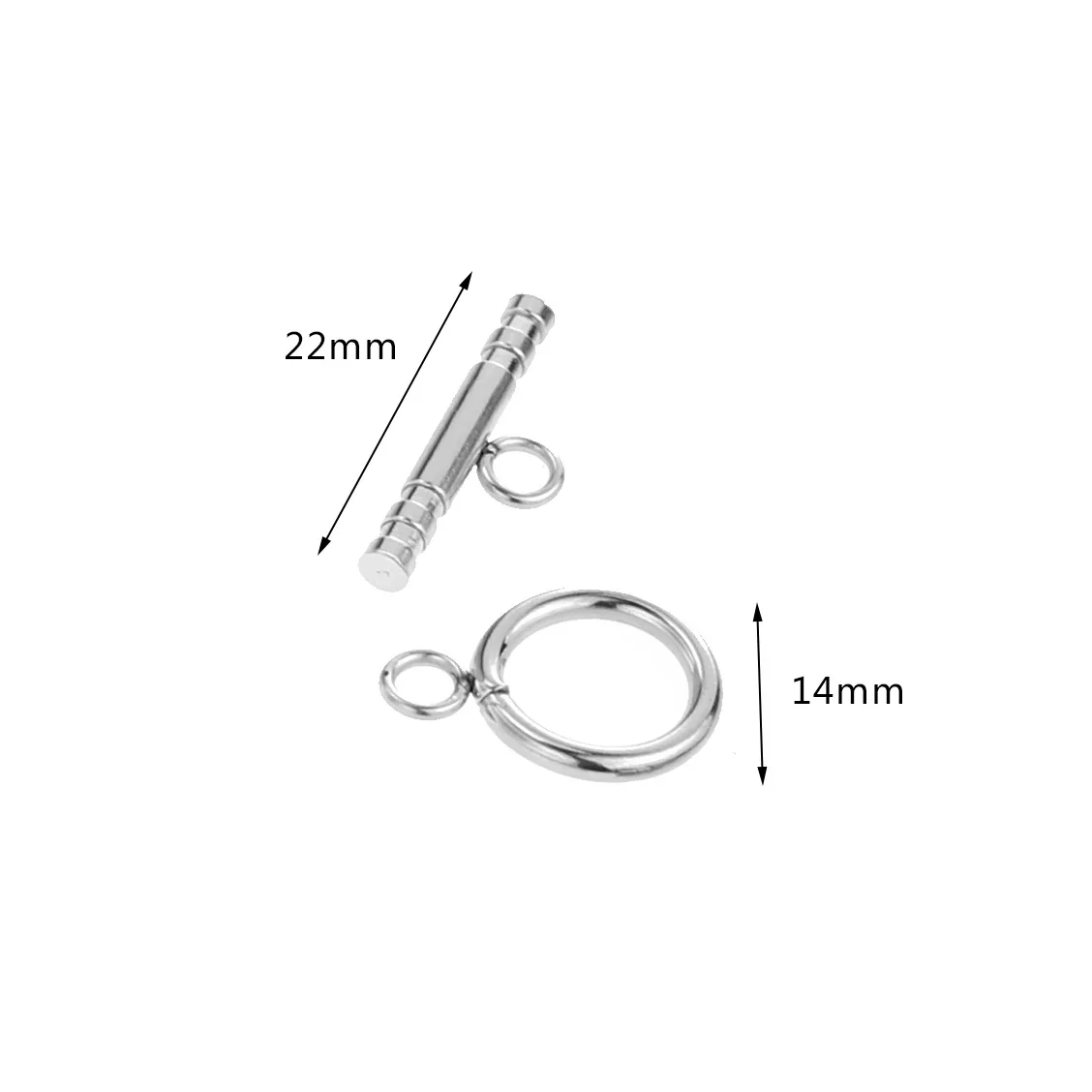Stainless Steel OT Clasps Buckle Irregular Curved Toggle Clasp Connectors for Bracelet Necklace DIY