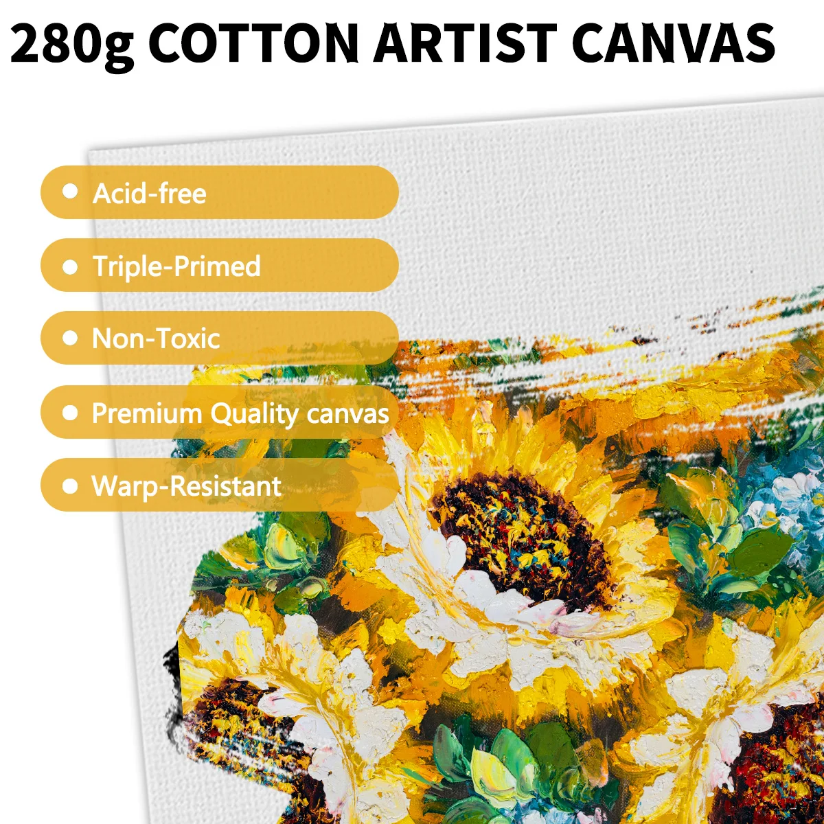 18X24CM Canvas for Painting, Professional  Artist Triple-Primer Blank White Flat Canvas, Canvas Boards for Acrylics Painting,Oil