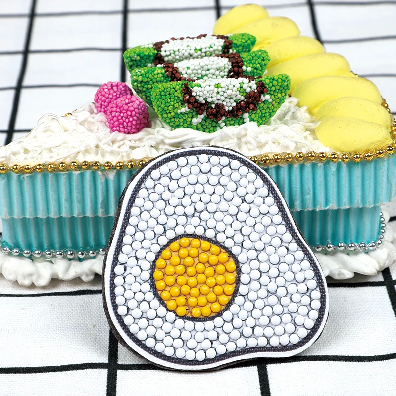 Special shaped DIY hot sale 3D popular egg kitchen decoration diamond paint fridge magnet creative fridge magnet