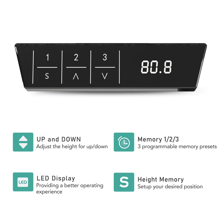 White Electric Dual Motor Lifting Sit To Stand Computer Desk Mechanism