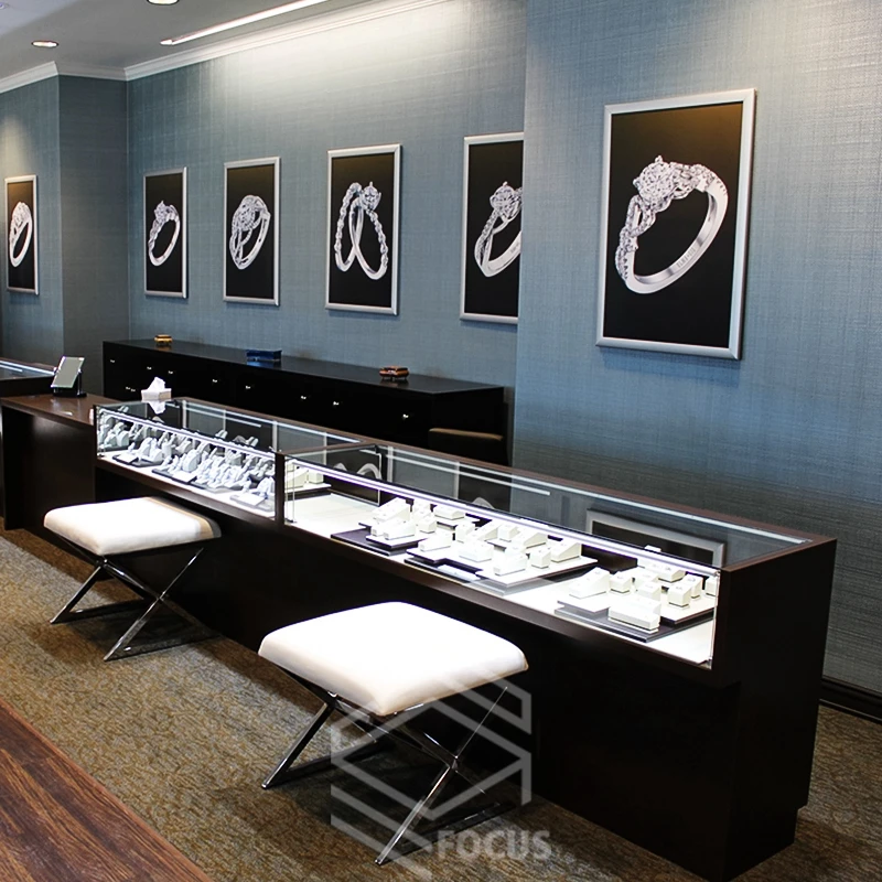 Different Jewellery Showroom Designs Shop Counter Jewelry Glass Display Showcase Jewelry Store Furniture
