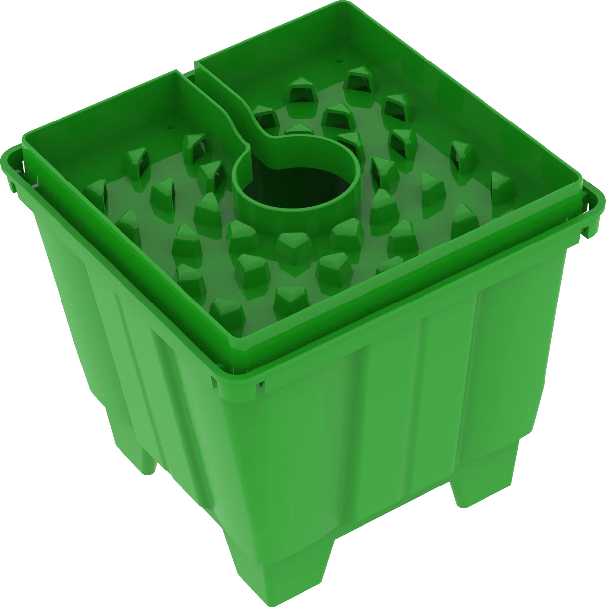 
Hydroponic Buckets With LIids Plastic Green Pots Square garden pots for greenhouse 