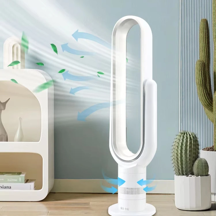 Hot Selling New Trend Air Cooling Bladeless Fan Low Noise Digital Control Ventilation Home 10 Wind Speeds Portable Tower