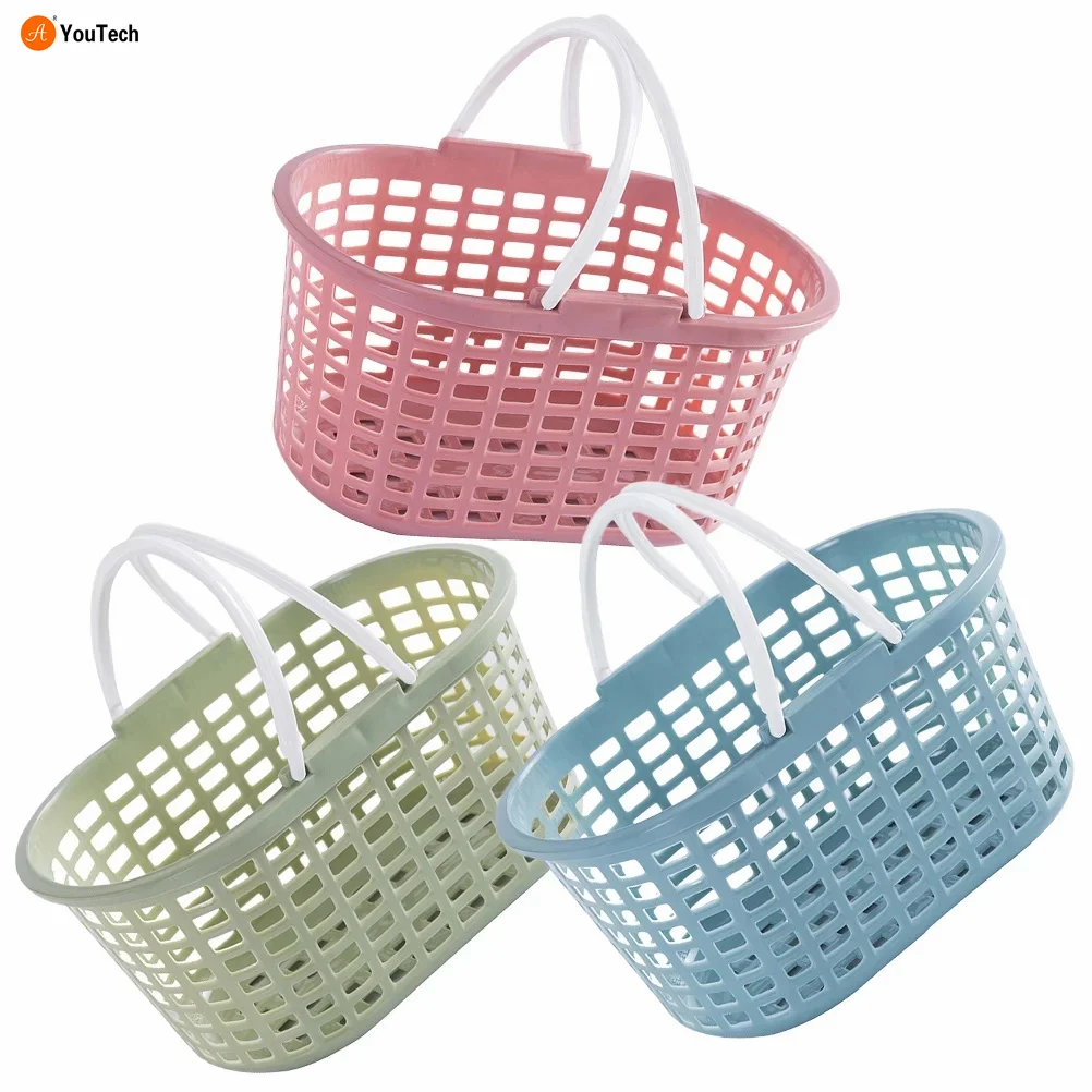 Plastic Hamper Dresser Containers Baskets Handles Shower Small Sundries Storage