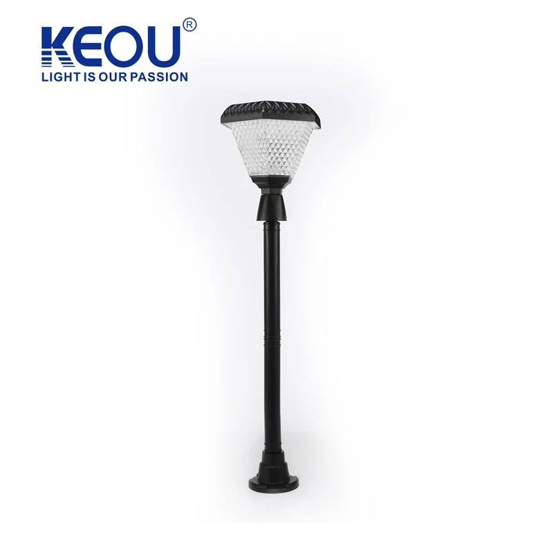 KEOU multi-mode solar garden light column, wall, floor plug, and middle column IP65 garden light