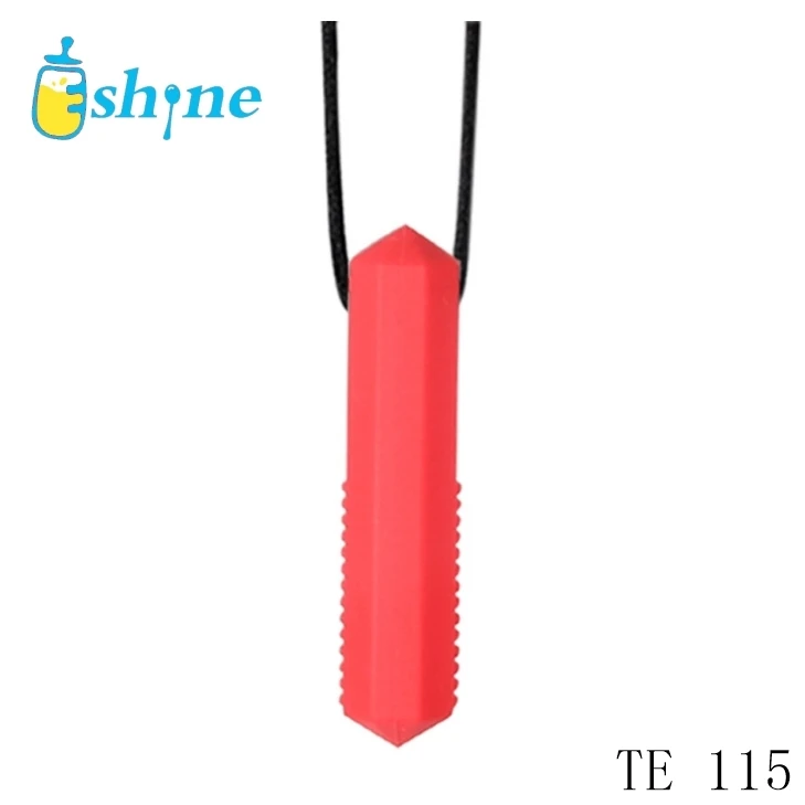 Silicone Chewy Brick for Kids with ADHD, Teething, Autism, Biting Needs Sensory Chew Bricks Pendant silicone teether necklace