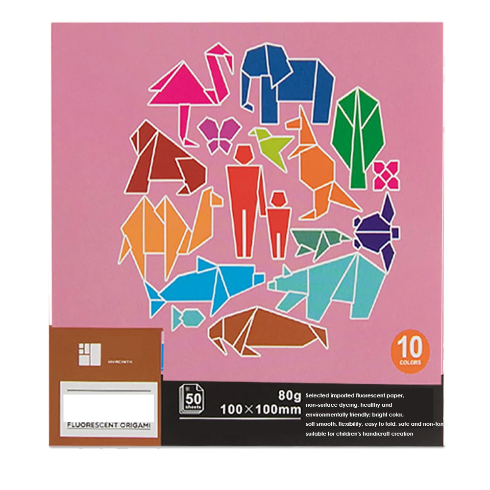 
Fluorescent Color Paper Origami For Scrap booking Hobby Crafts Project Work IK paper 