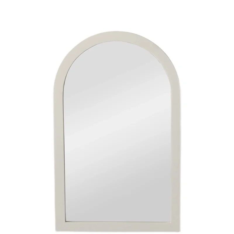Modern nordic minimalist bedroom white arch floor mirror dressing full length mirror