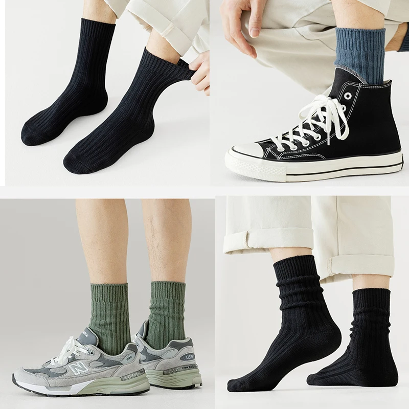 M01ZJ wholesale socks crew mens high quality black socks mens  dress socks