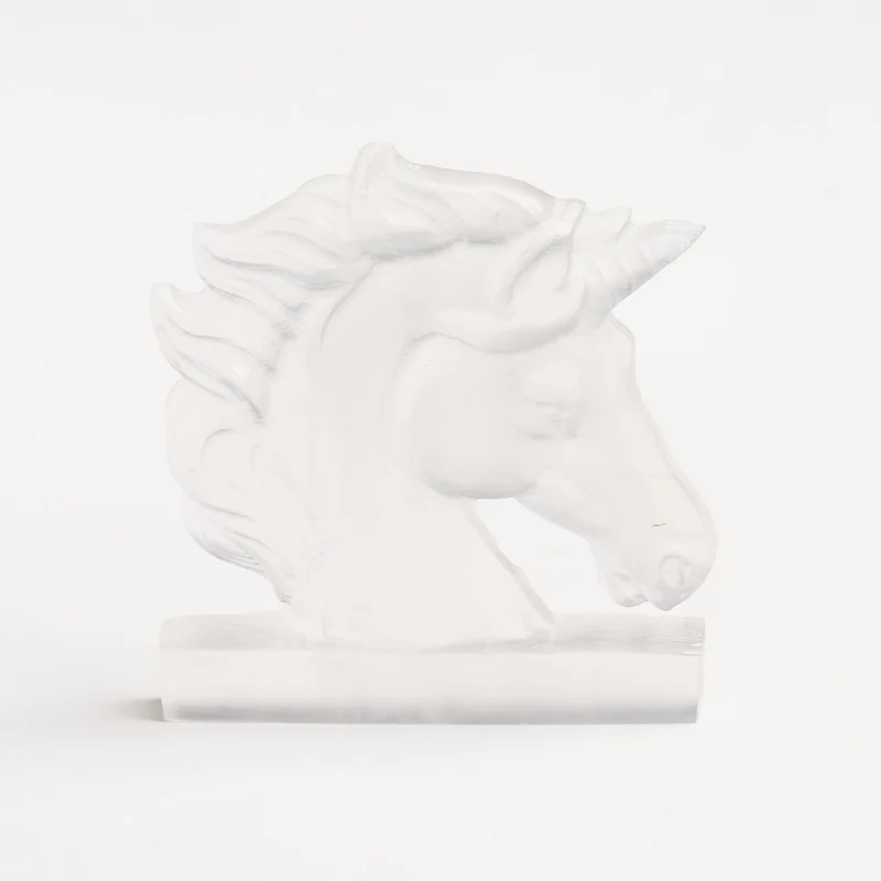 Wholesale natural crystal selenite gypsum unicorn quartz model healing sculpture crafts mascot gifts