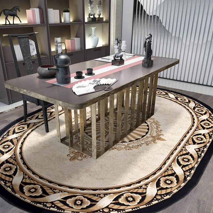 High quality hand made premium wool carpet floor mat round carpet rug from De Xin carpet factory China