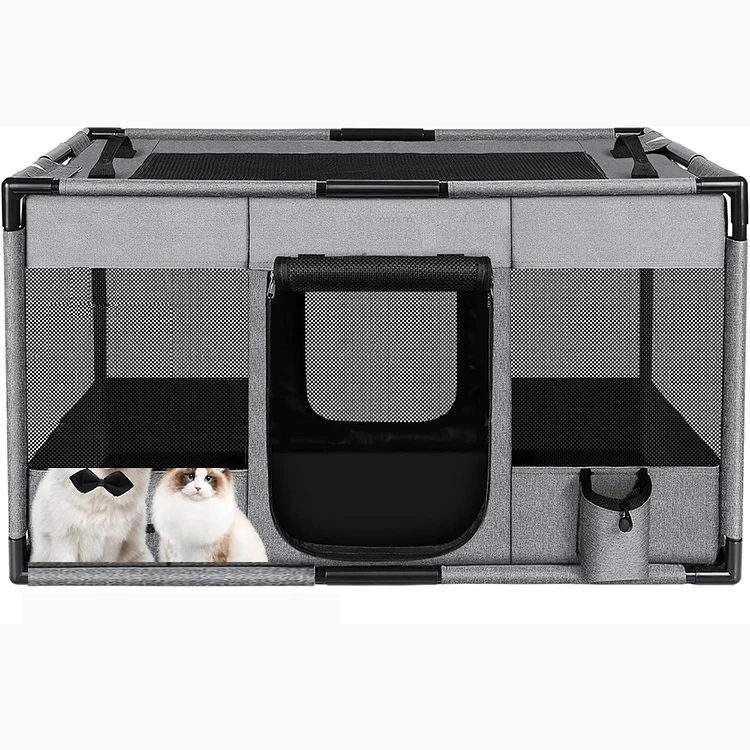 Collapsible Dog Crate, Soft Portable Dog Crate for Small Dogs, Travel Dog Kennel Indoor & Outside, Foldable Dog Crate