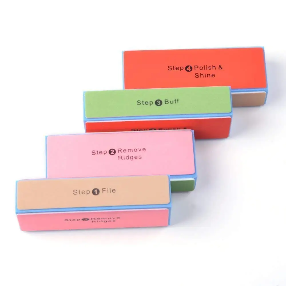 Профессиональный уход за лицом класс инструмент 4 буфер ногати блок 4 шага шлифовальный полировщик моющиеся файлы ногтей маникюр педикюр