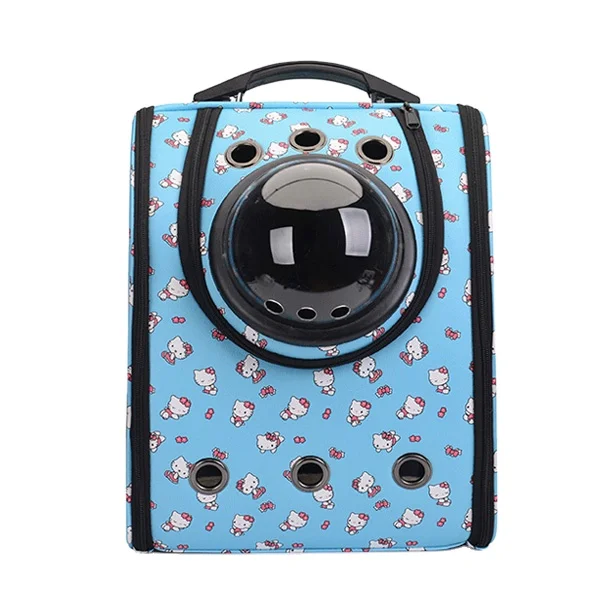 Airline conditioned breathable dog cat backpack space capsule pet carrier bag