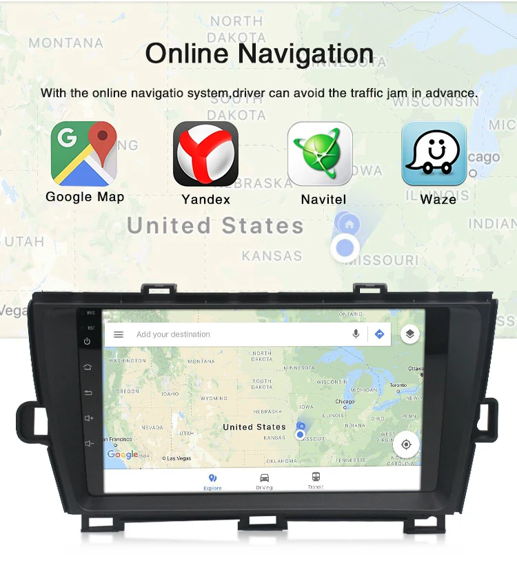 Android 10 For Toyota Prius 2009 2010 2011 2012 2013 Multimedia Stereo Car DVD Player Navigation GPS Radio