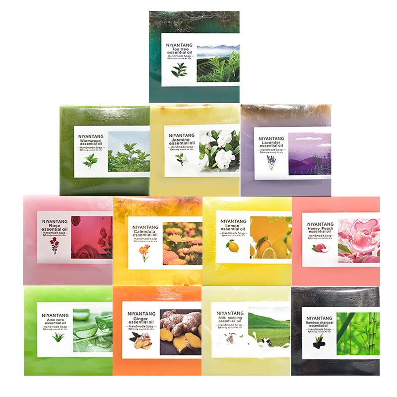 Botanical Series Essential Oil Handmade Soap Blackhead Removal Nourishing Moisturizing Deep Cleaning Soap for Men and Woman