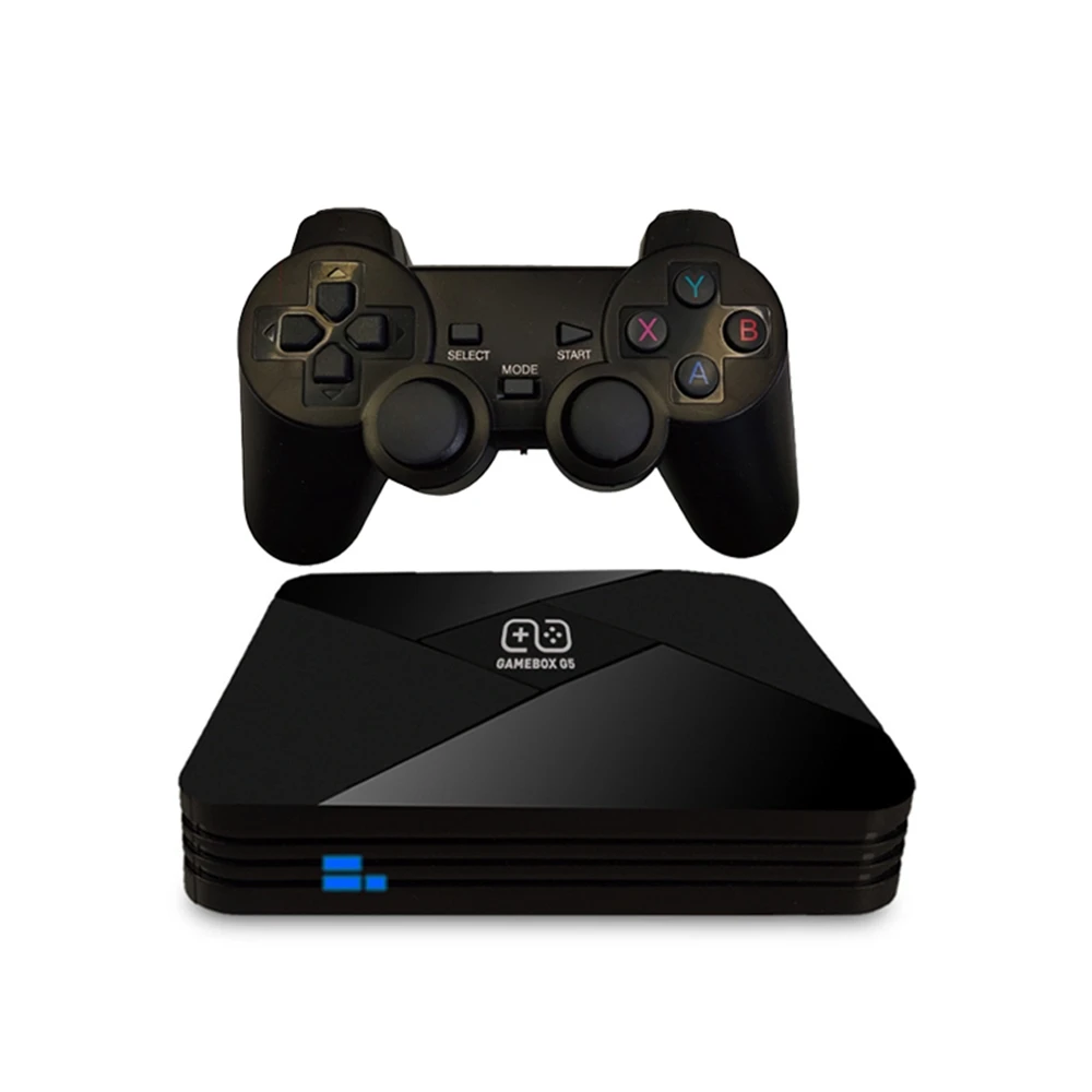 High quality gift Built-in 6000 Games GAME BOX G5 Box TV Family Game Console with Dual Wireless Controller
