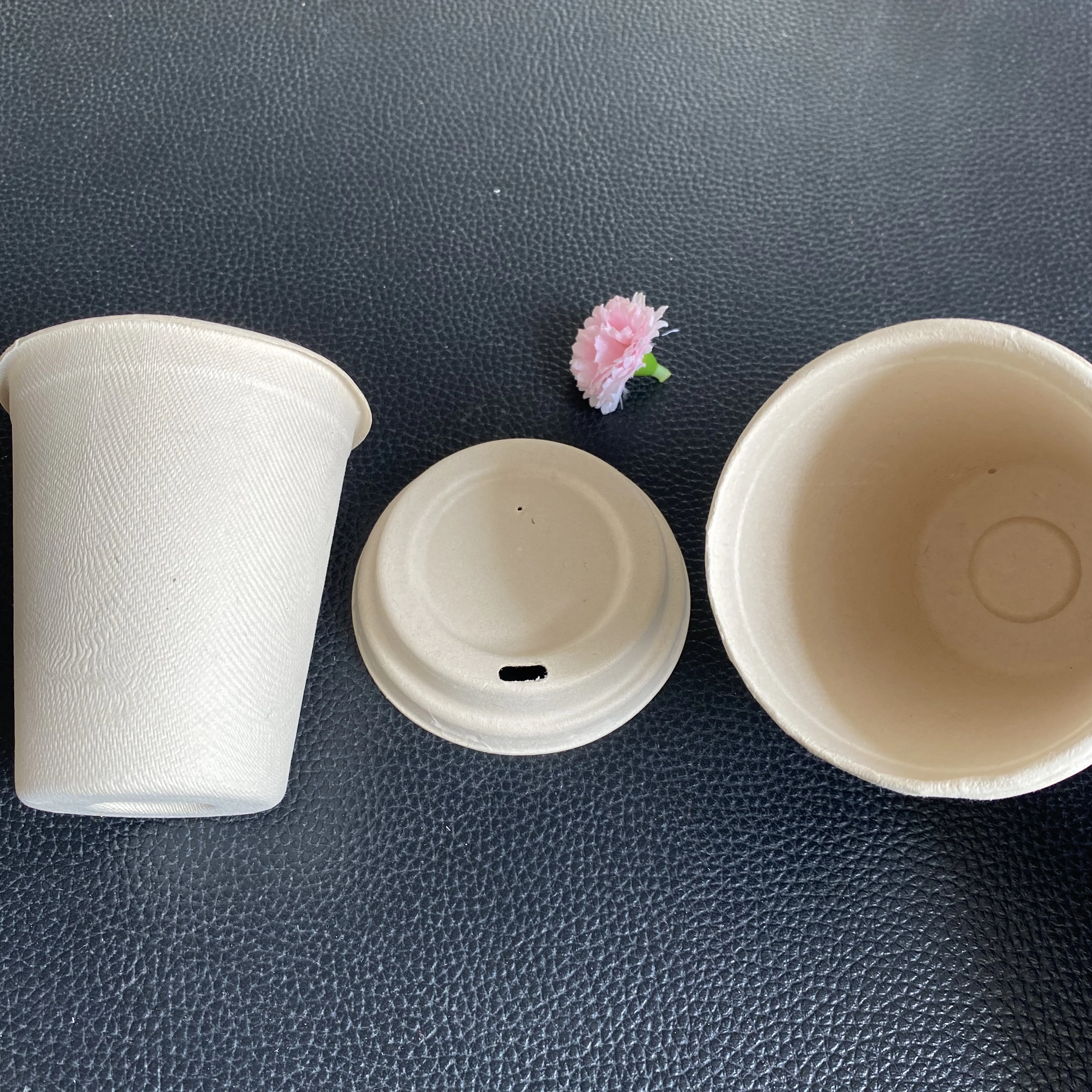 Одноразовая бумажная чайная кофейная чашка с крышкой