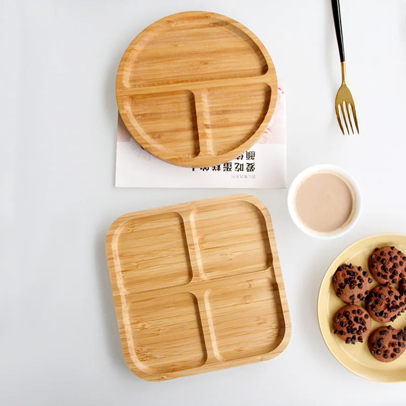 Asian Style Eco-Friendly Elegant Sectional Bamboo Serving Tray