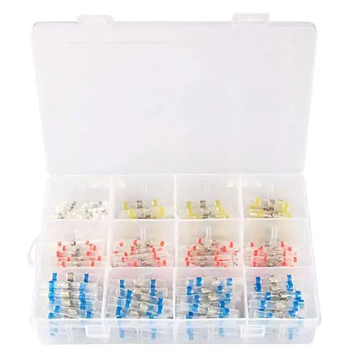 Intashi 250PCS Waterproof Electrical Connectors Solder Seal Wire Splice Heat Shrink Butt Connectors Hand Tools Electrical Wiring