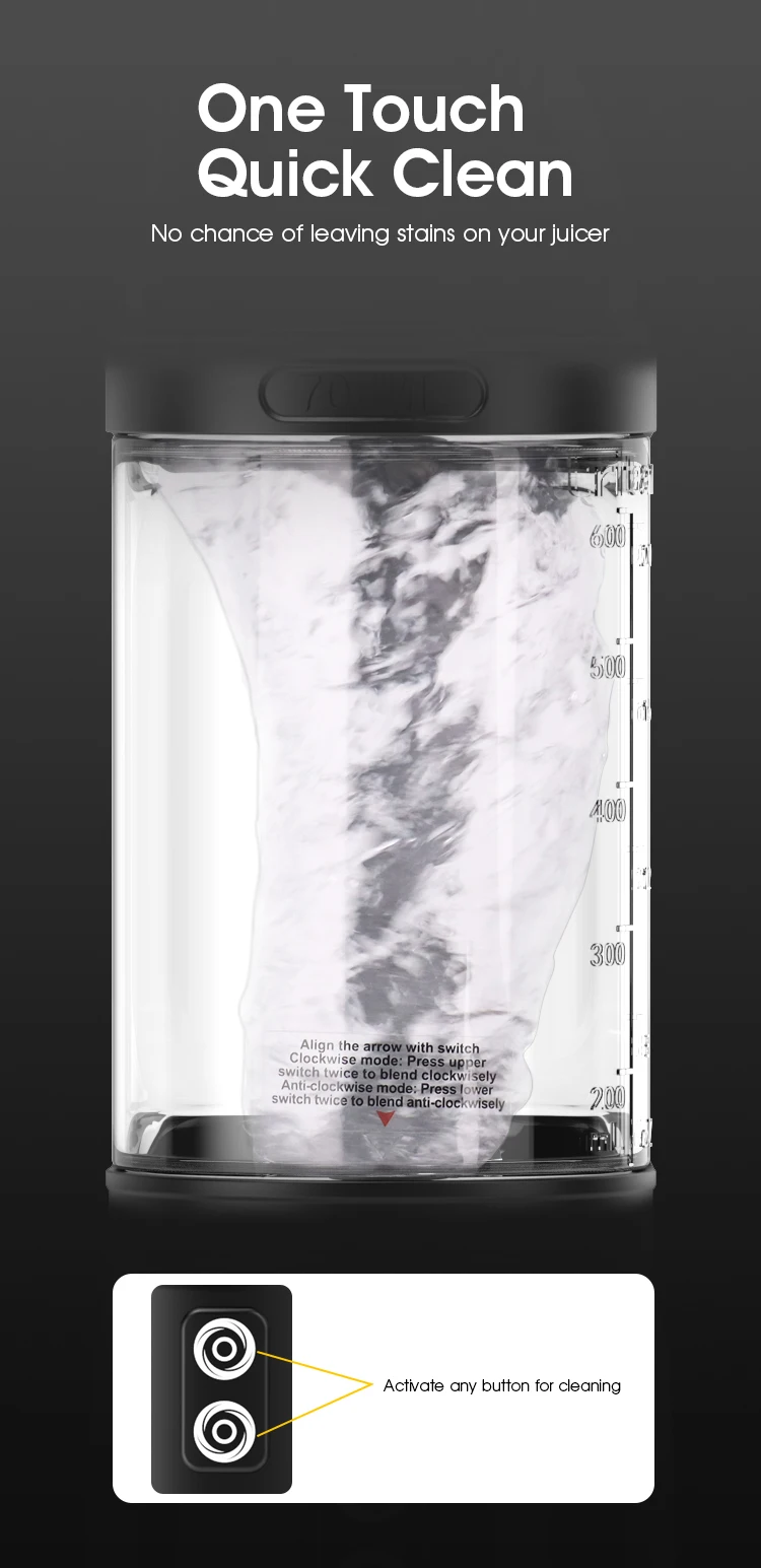 Factory New Design Best Selling 700ml rechargeable sports powerful blender