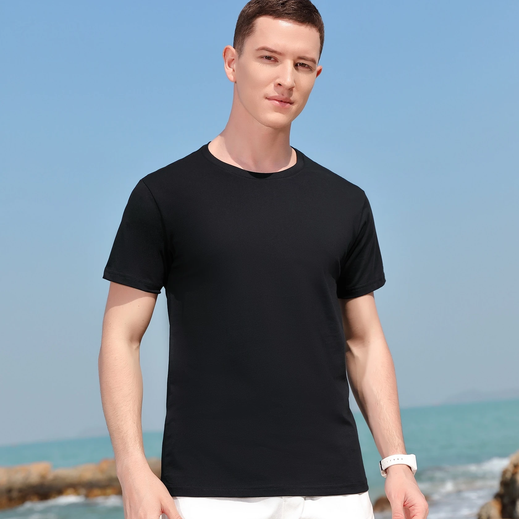 Factory price 100% cotton unisex plain t shirt, custom printed embroidered t shirt unisex  T-shirt for men