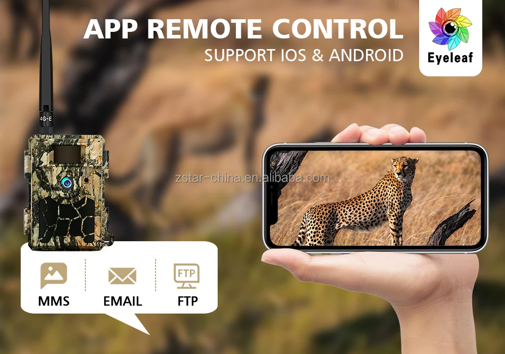 4G Solar Outdoor Wildlife Trail Camera 16MP CMOS Ip67 Waterproof Mini Hunting Camera With Live Video APP