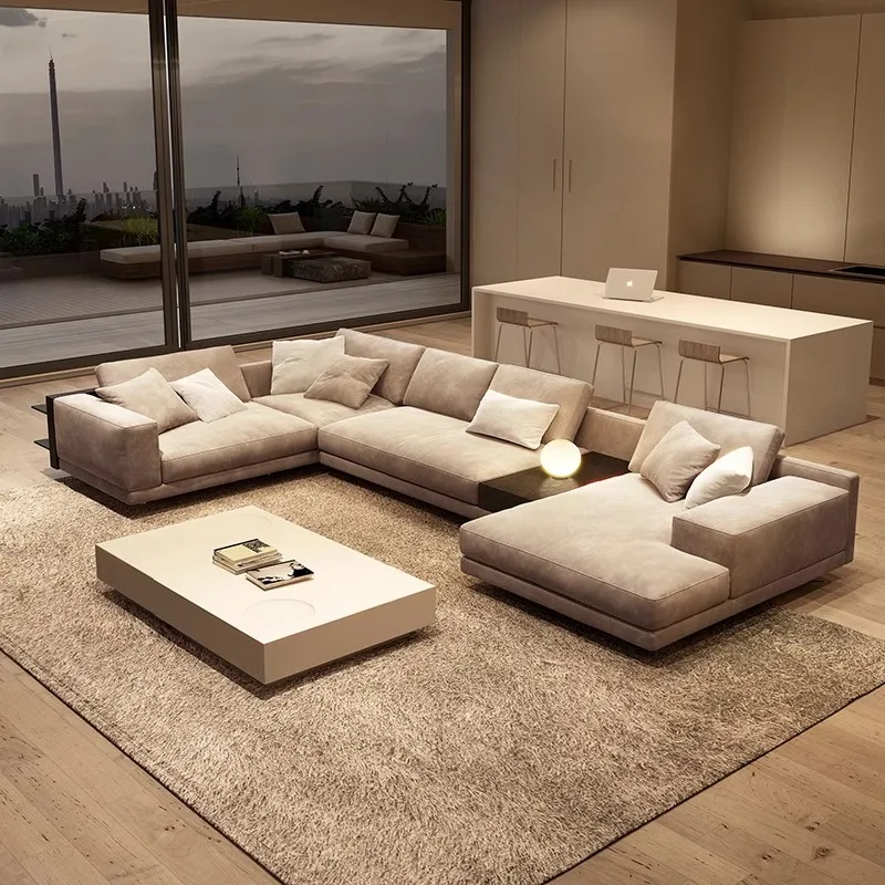 Nordic Minimalist U-Shaped    living room sofa  set Design for Optimal Fit in furniture sofa