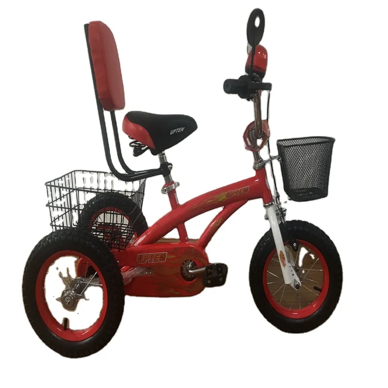 2022 cool kids tricycle aluminum rim with rear basket and front basket three wheels