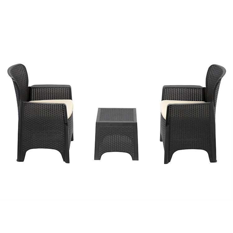 Modern Durable Design 55*54.5*85.5cm Outdoor Garden Rattan  Injection Sofa Set Wicker Sofa Furniture