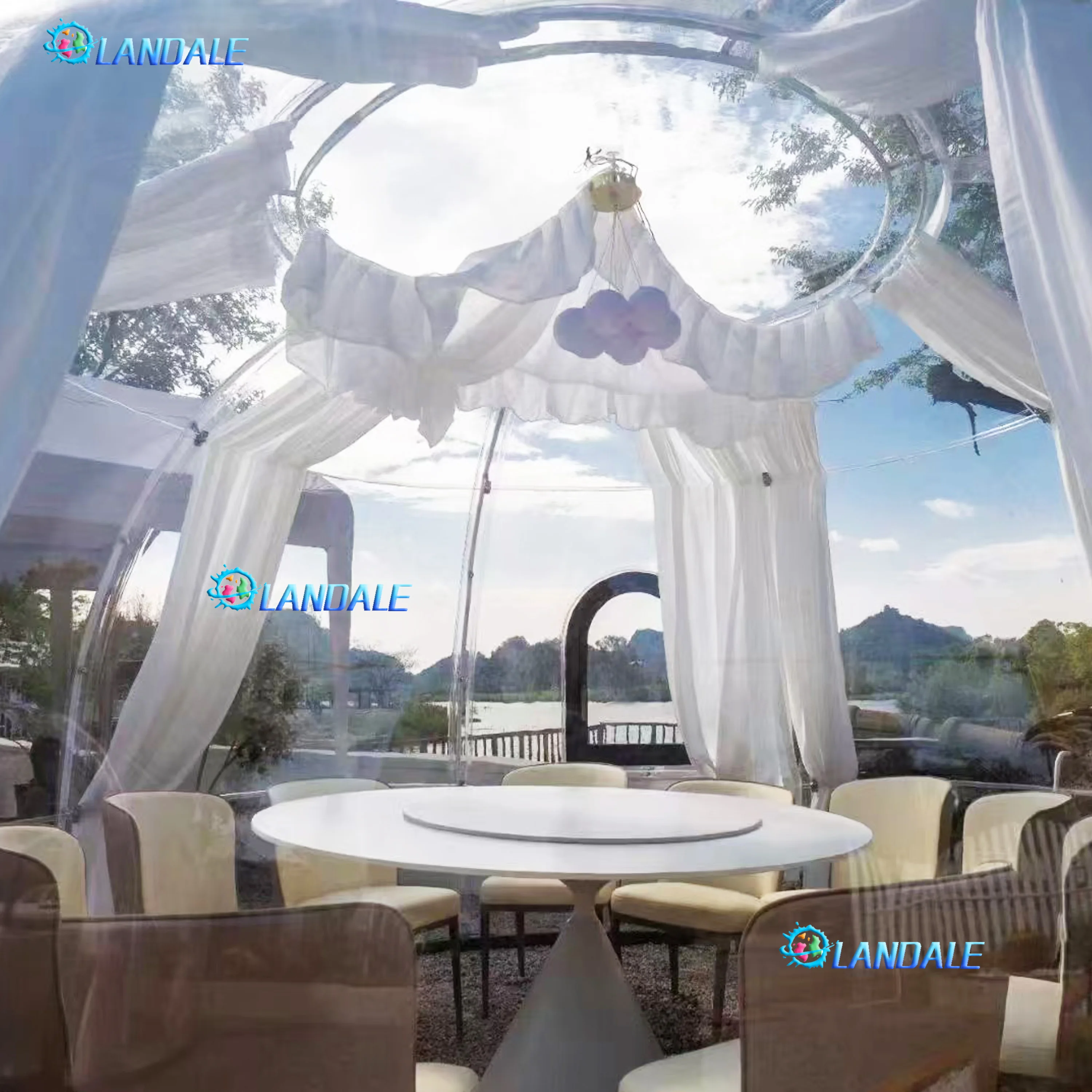 Pop clear polycarbonate star room Bubble House mobile tent
