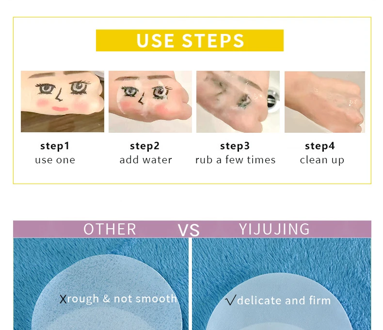 Bee Jelly Amino Acid Cleansing Paper Disposable Portable Soap Tablets Face Cleaning Sheet