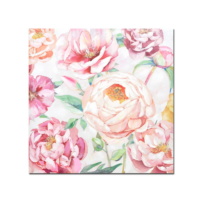 
Colorful wild flower oil painting wall picture art canvas for home mural 